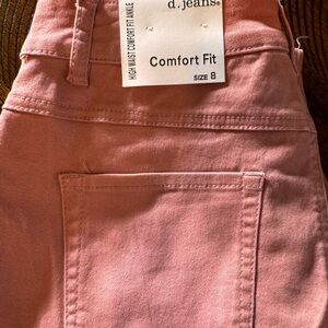 D. Jeans Women's Pink Comfort Fit Jeans 8 Dusty Rose color